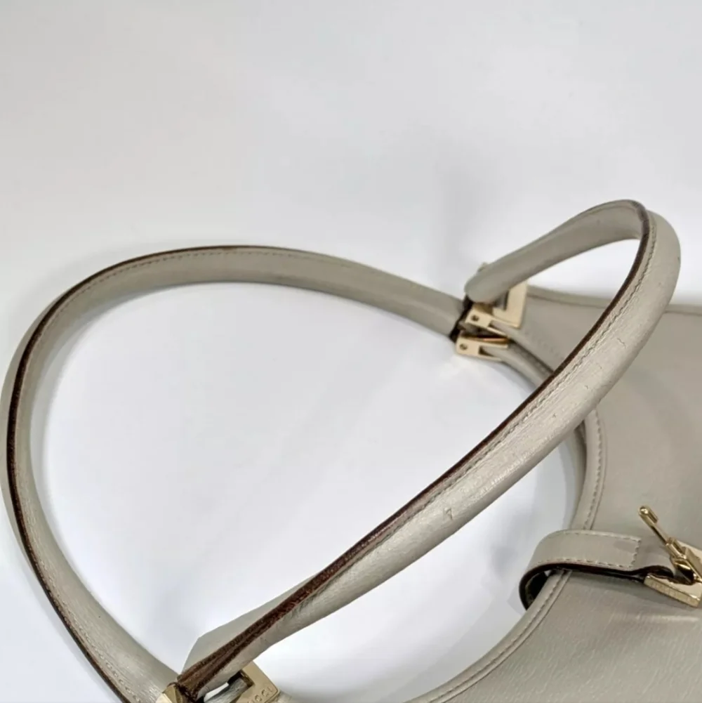 🔥 Vintage GUCCI Jackie Hand Bag 🔥 In Dove Grey Leather - Picture 12 of 14